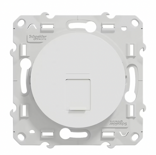 Prise RJ45 Schneider Electric grade 3 catégorie 6 STP odace blanc