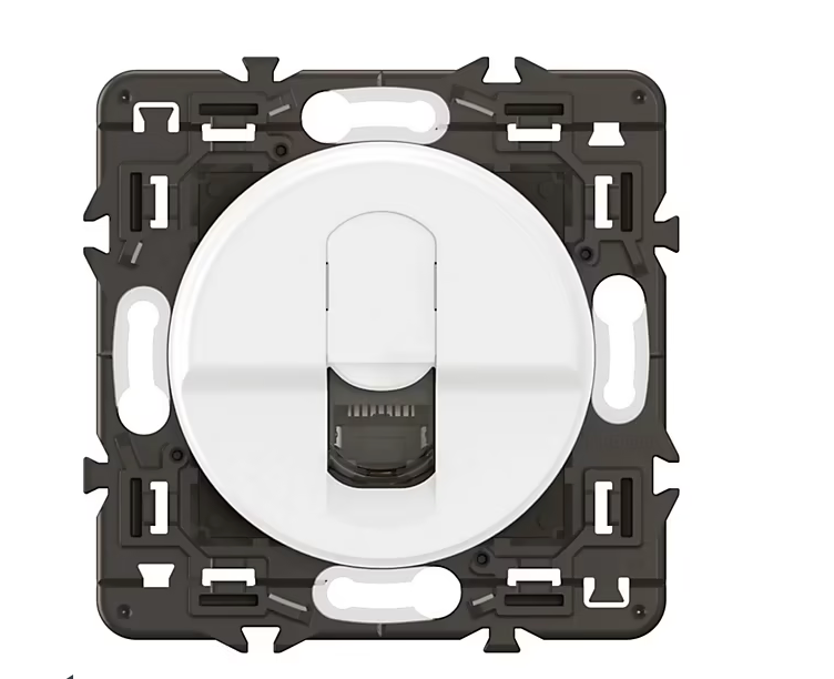 Prise RJ45 Legrand Céliane téléphone et informatique FTP catégorie 6 blanc