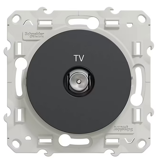 Mécanisme prise TV Schneider Electric Odace anthracite