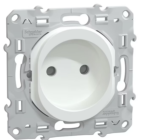 Prise à obturateur Schneider Electric Ovalis blanc
