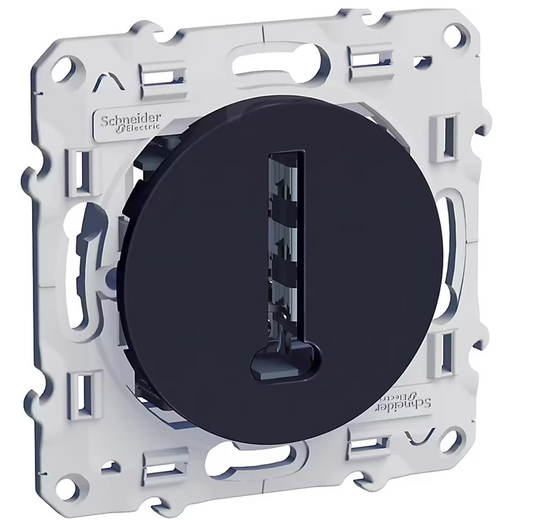 Mécanisme prise téléphone Schneider Electric Odace anthracite