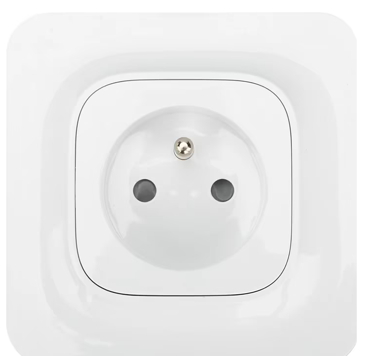 Prise avec terre Jacobsen Kennet blanc complet