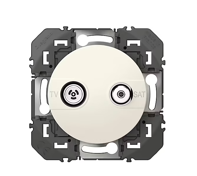Prise TV-SAT Legrand Dooxie blanc carrée