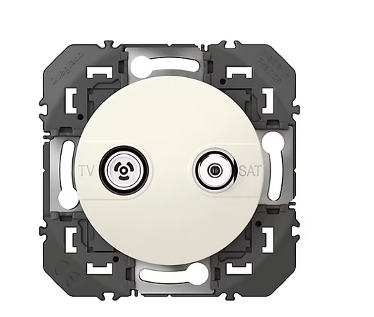 Prise TV-SAT Legrand Dooxie blanc carrée