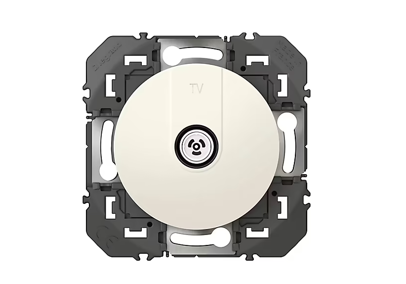 Prise TV Legrand Dooxie blanc carrée