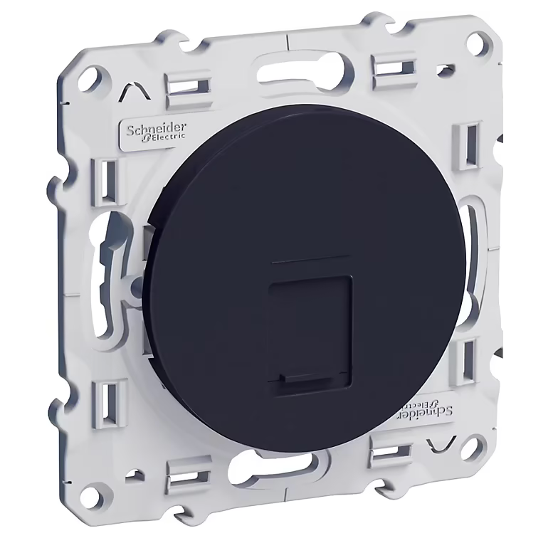 Prise RJ45 Schneider Electric catégorie 6 STP Odace anthracite
