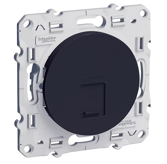 Prise RJ45 Schneider Electric catégorie 6 STP Odace anthracite