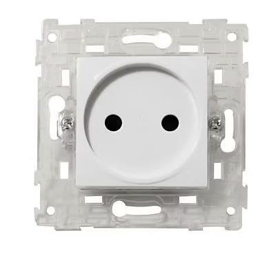 Mécanismes 2 prises Colours Kalya blanc glossy