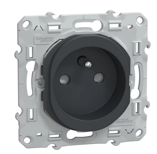 Mécanisme prise avec terre Schneider Electric Ovalis anthracite