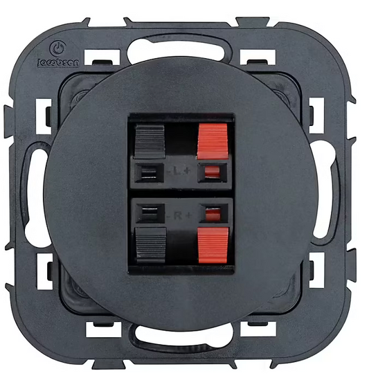 Prise haut-parleur Jacobsen Espen noir à composer