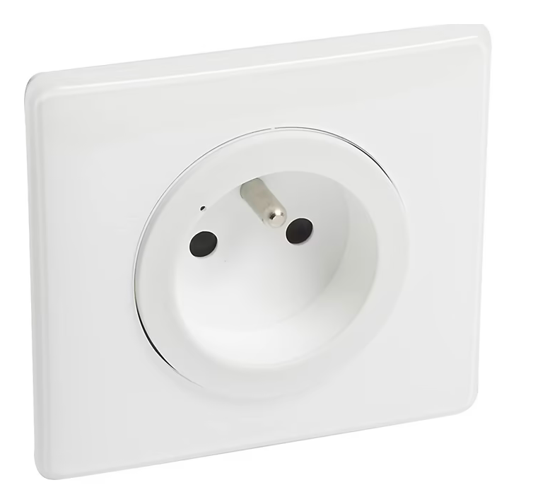 Prise de courant connectée Céliane with Netatmo 16A 3680W connexion par bornes automatiques blanc