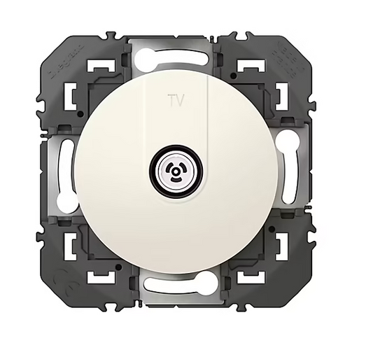 Prise TV Legrand Dooxie blanc carrée