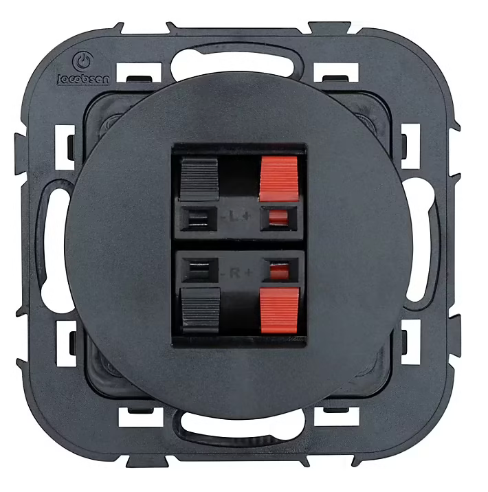 Prise haut-parleur Jacobsen Espen noir à composer