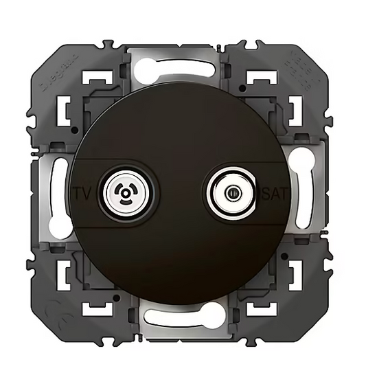 Prise TV-SAT Legrand Dooxie noir carrée