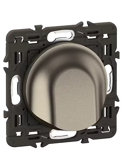 Sortie de câble Legrand Céliane titanium avec support sans plaque