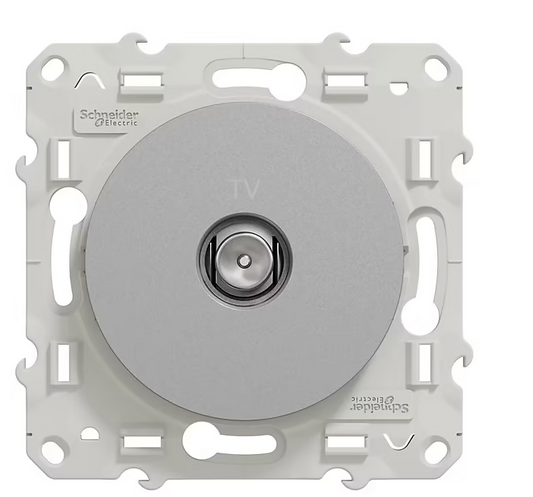 Mécanisme prise TV Schneider Electric Odace aluminium