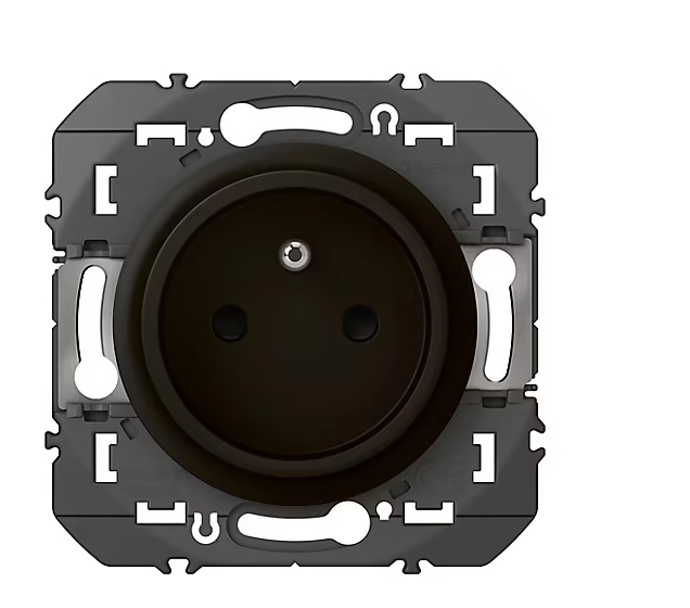 Prise 2 pôles + terre Legrand Dooxie easyréno noir carrée à composer