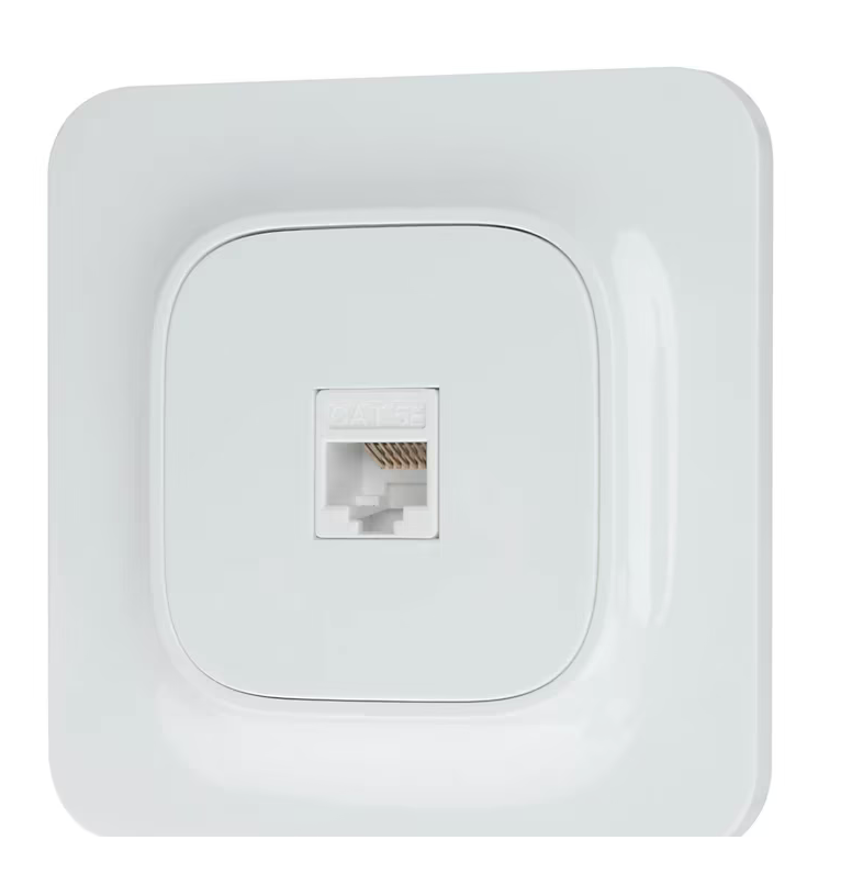 Prise RJ45 éthernet Jacobsen Kennet blanc complet