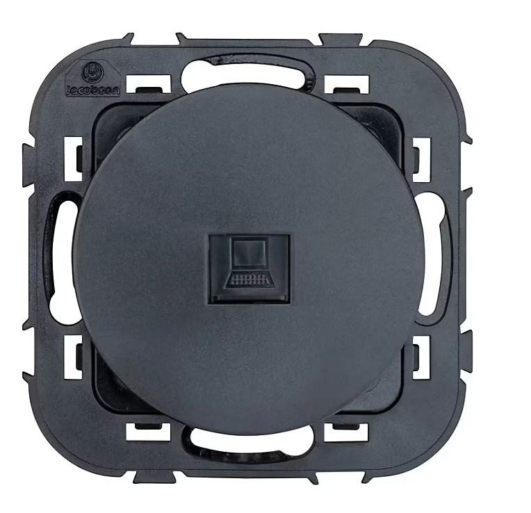 Prise RJ45 éthernet Jacobsen Espen noir à composer