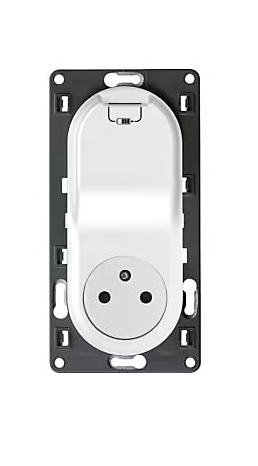 Mécanisme de prise de courant affleurante + chargeur USB Legrand Céliane blanc