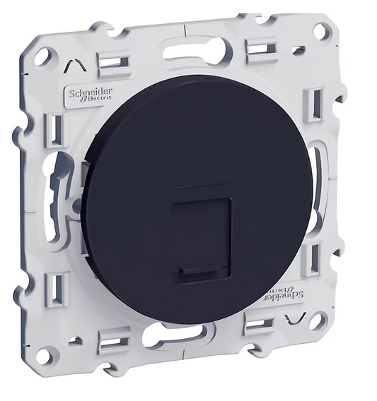 Prise RJ45 Schneider Electric catégorie 6 STP Odace anthracite