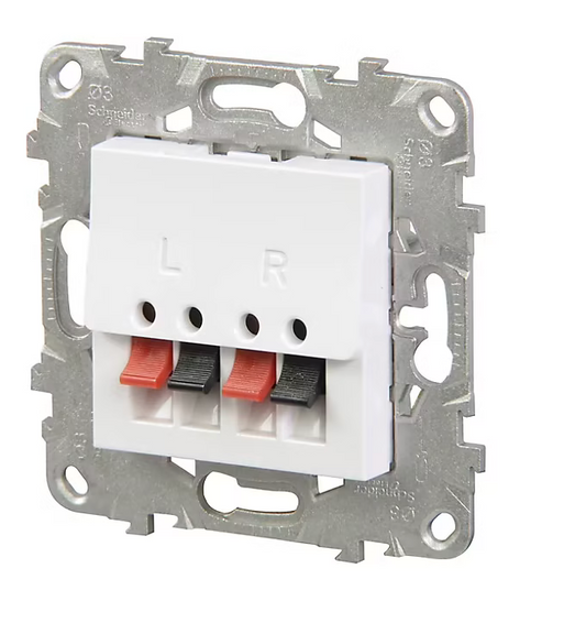 Mécanisme prise haut-parleur Schneider Electric Unica Déco blanc