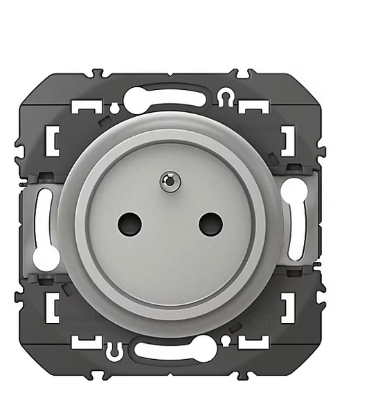 Prise 2 pôles + terre Legrand Dooxie easyréno aluminium carrée à composer
