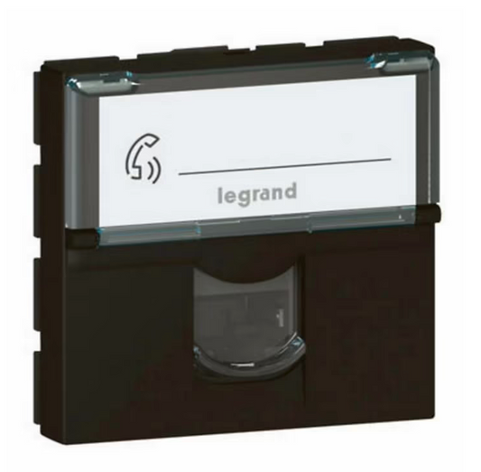 Mécanisme prise RJ45 6FTP Legrand Mosaïc noir