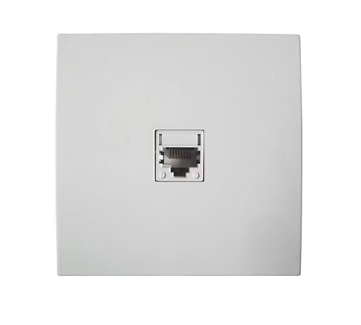 Prise RJ45 Diall encastrable complet blanc