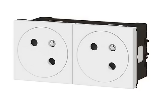 Bloc de prise de courant double 16A 2P+T Legrand Mosaic surface