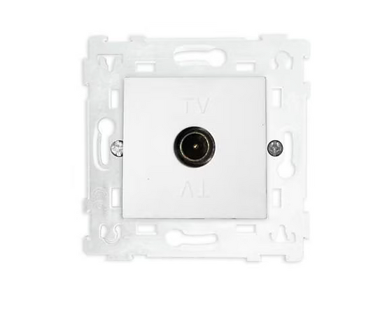 Mécanisme de prise TV Colours Kalya blanc glossy