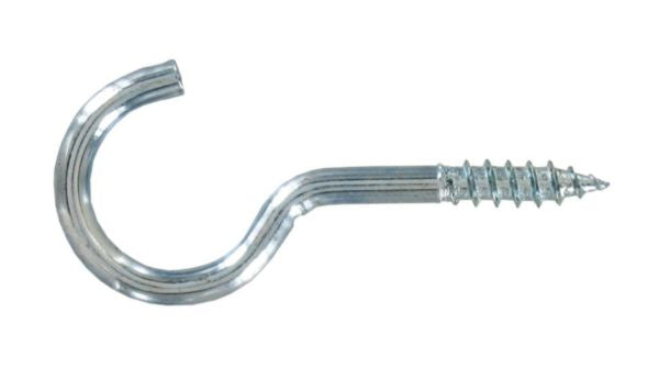 Screw-on cabinet hooks in galvanized steel ø 3.5 x L. 20 mm bag of 9 pieces