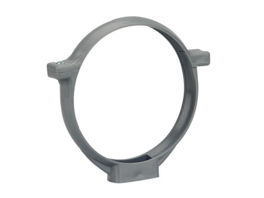 Polypropylene fixing collar Ø 80 mm gray