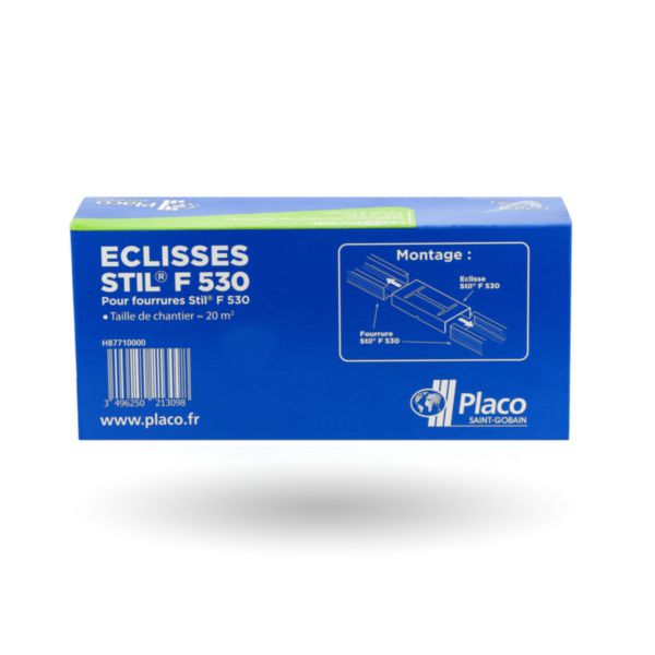 Eclisse NF PLACO STIL F 530 gris 50 pces