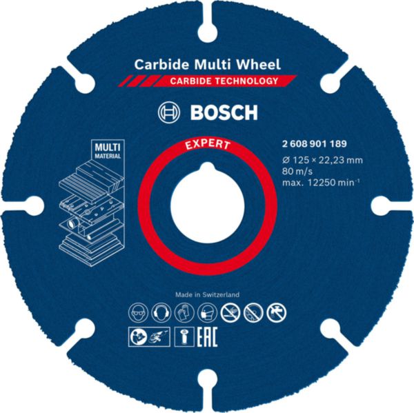 Disque Carbure Multi-matériaux EXPERT 125mm