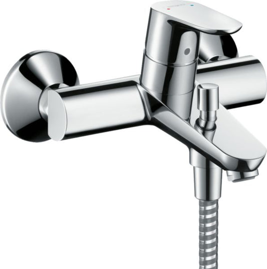 FOCUS E2 coolstart wall-mounted 2-speed chrome bath mixer