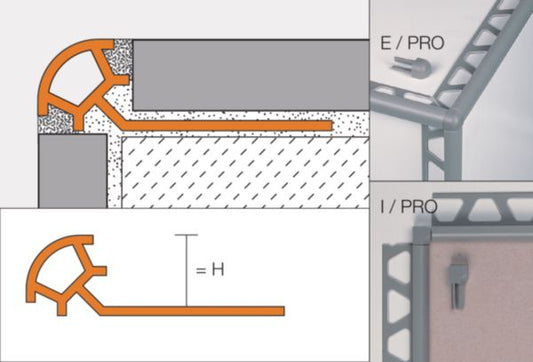 Profilé de décoration en PVC RONDEC-PRO® blanc L. 2,5 ml x ép. 10 mm 1/4 de rond