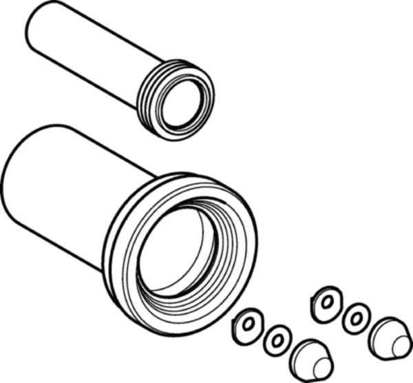 Connection sleeve kit for support frame L. 185 x Ø. 45 and Ø. 90 mm