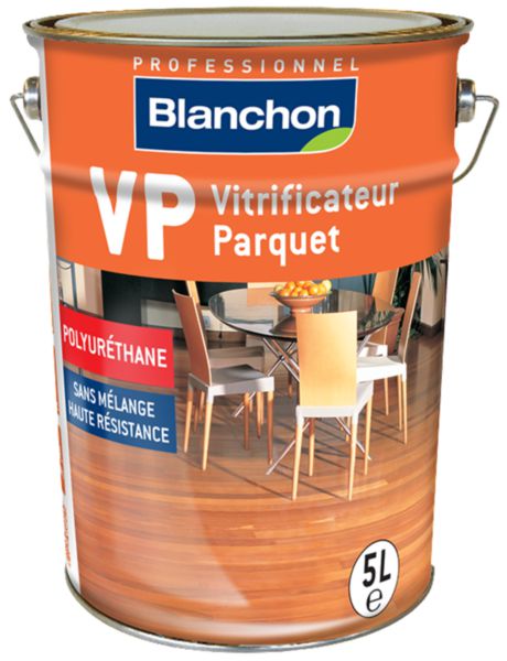 VP satin polyurethane parquet varnish, high resistance, 5 L can