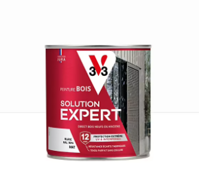 Peinture extérieure bois Solution expert blanc mat V33 500ml