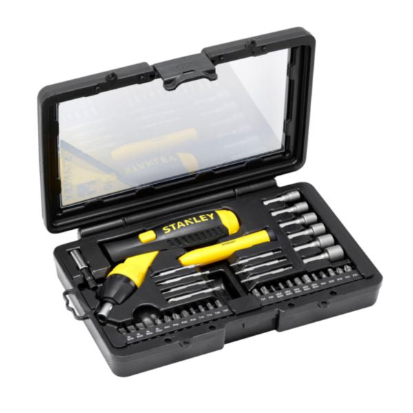 38-Piece Two-Position Ratchet Screwdriver Set with Magnetic Bit Holder