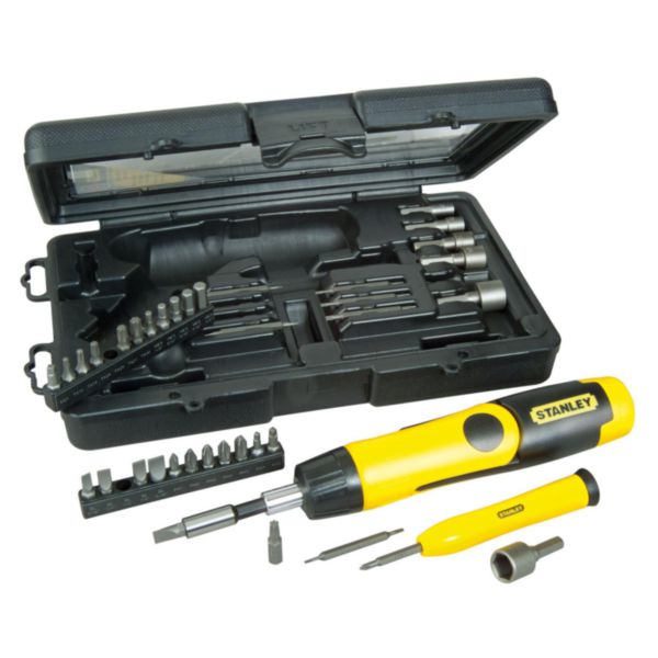 38-Piece Two-Position Ratchet Screwdriver Set with Magnetic Bit Holder