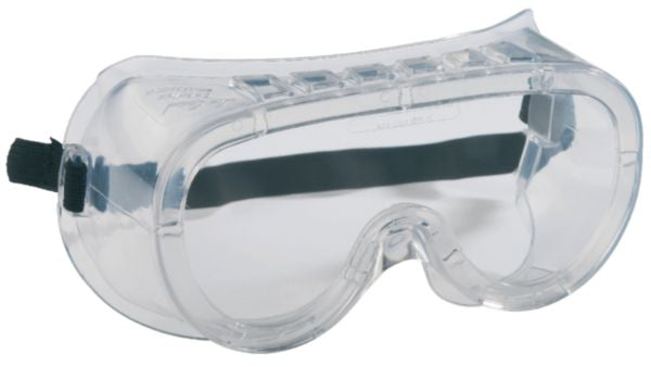 Panoramic PVC goggles with 2 anti-dust vents against chemical splashes