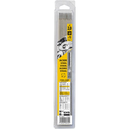 Boîte de 13 électrodes rutiles ø 2 mm pour acier L. 350 mm