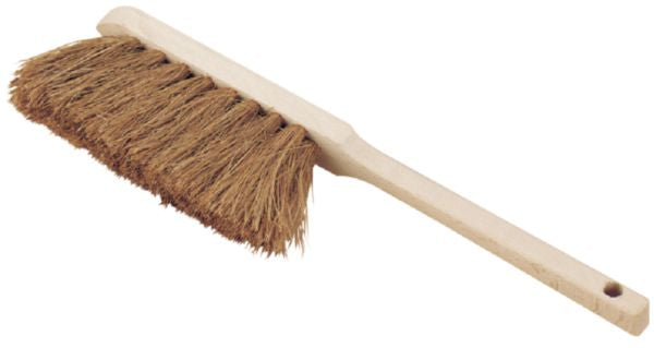 3-row coconut fiber broom with natural wood handle