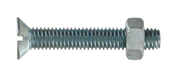 Slotted countersunk head bolt in zinc-plated steel ø 4 x L. 20 mm bag of 20 pieces