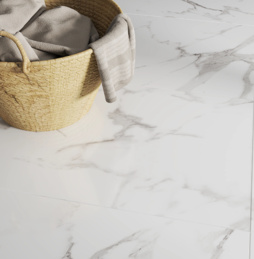 Carrelage sol / mur effet marbre blanc Casablanca l.60 x L.120 cm ARTENS