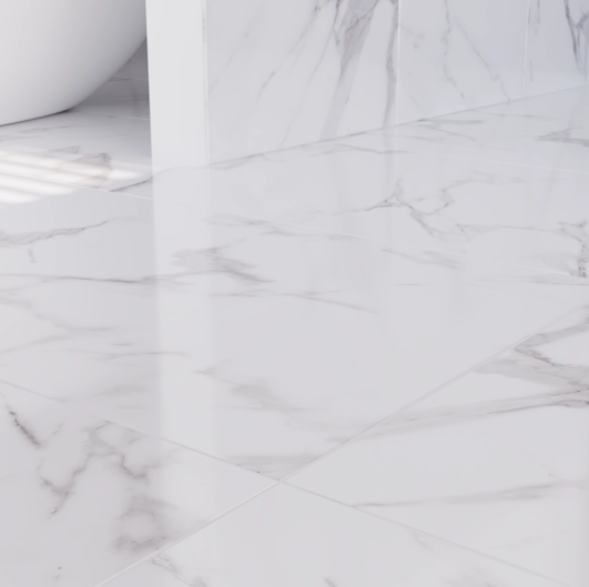 Carrelage sol / mur effet marbre blanc Casablanca l.60 x L.120 cm ARTENS