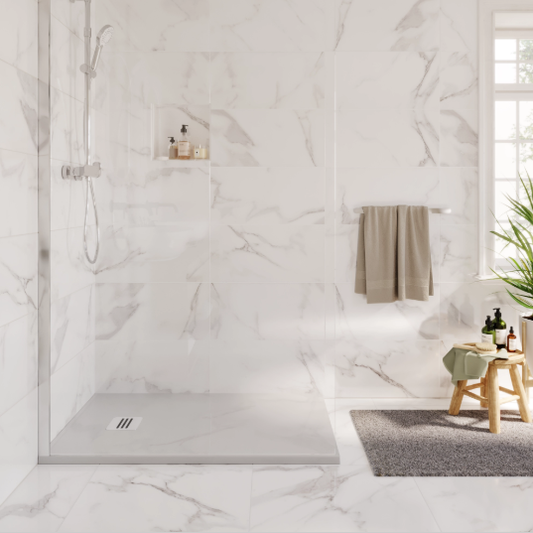 Carrelage sol / mur effet marbre blanc Casablanca l.60 x L.60 cm ARTENS