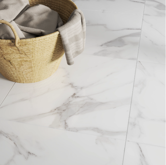 Carrelage sol / mur effet marbre blanc Casablanca l.60 x L.60 cm ARTENS